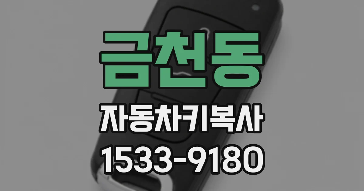 금천동 자동차키복사