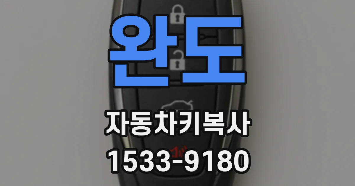 완도 자동차키복사