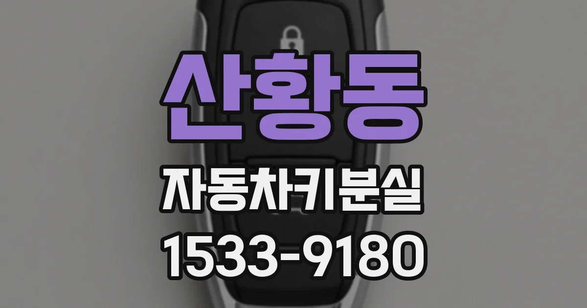 산황동 자동차키분실