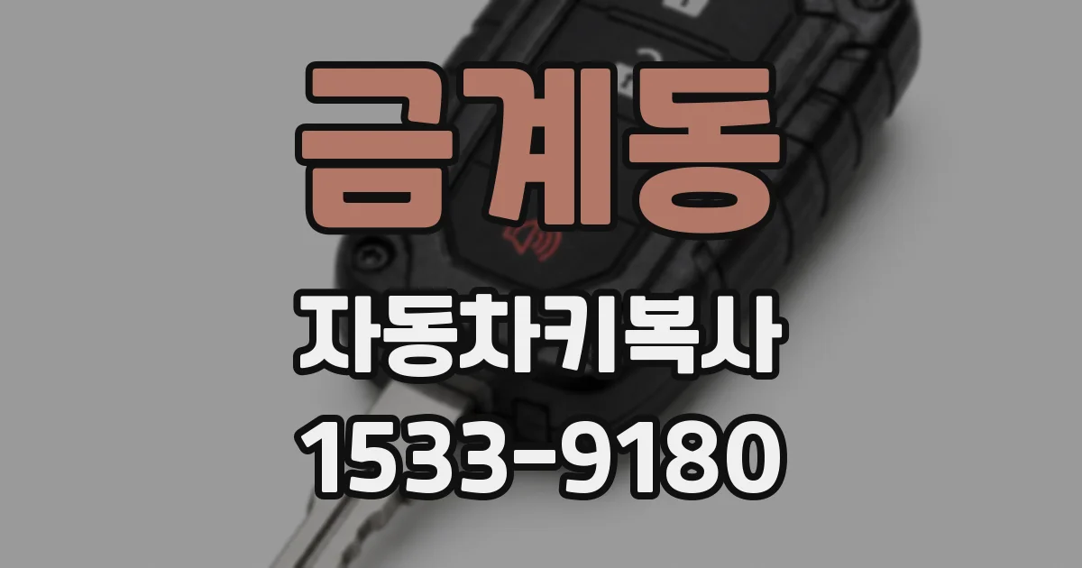 금계동 자동차키복사