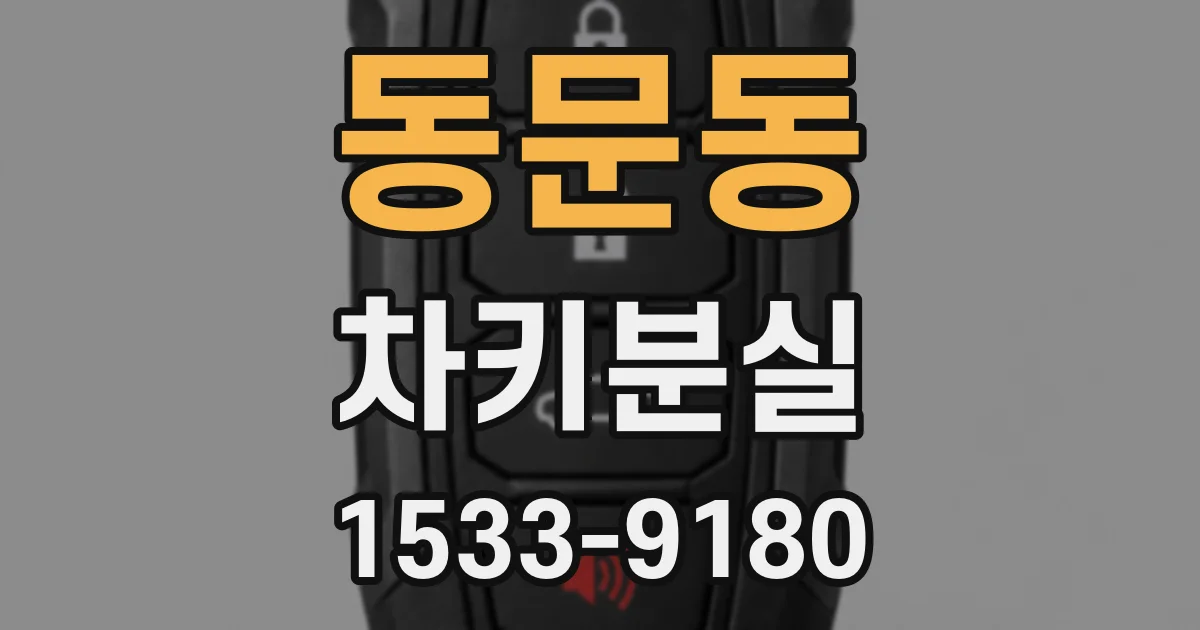 동문동 차키분실