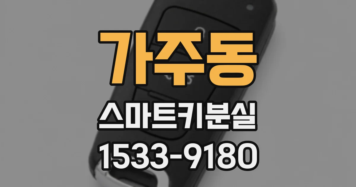 가주동 스마트키분실