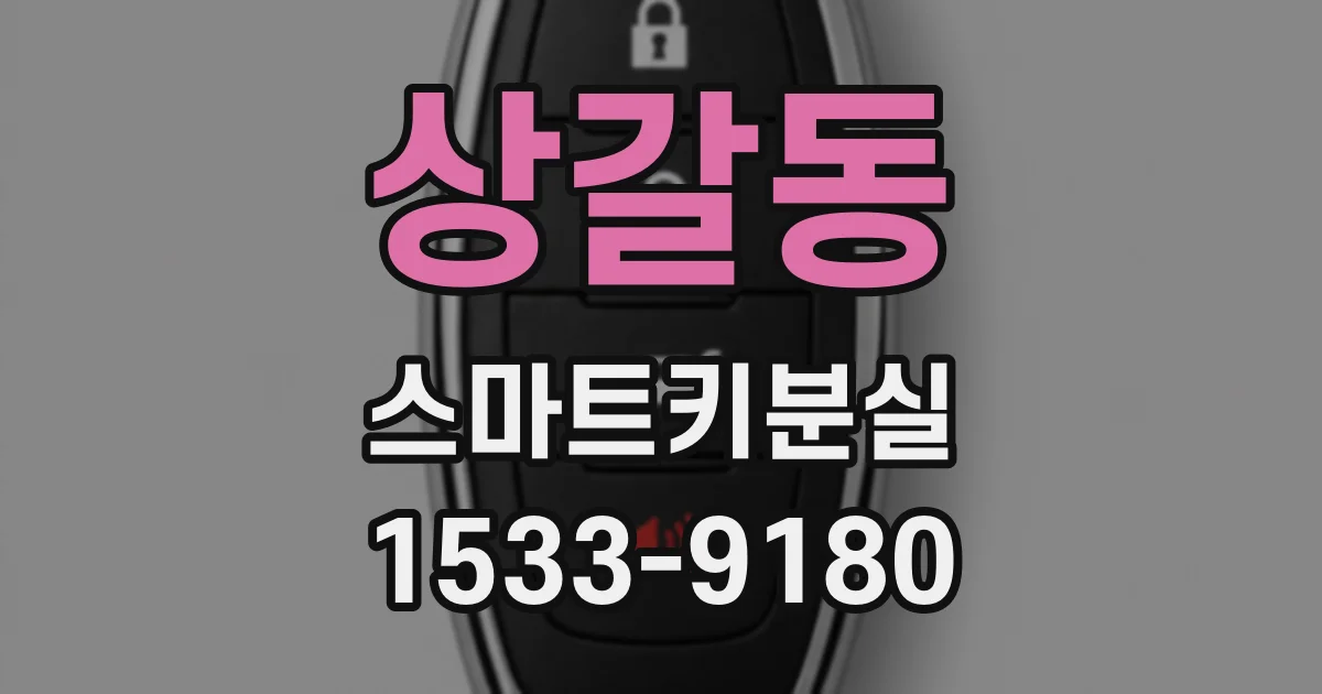 상갈동 스마트키분실