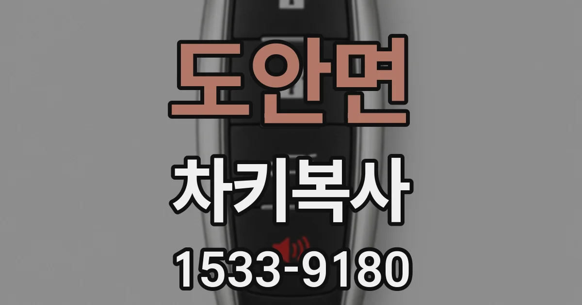 도안면 차키복사