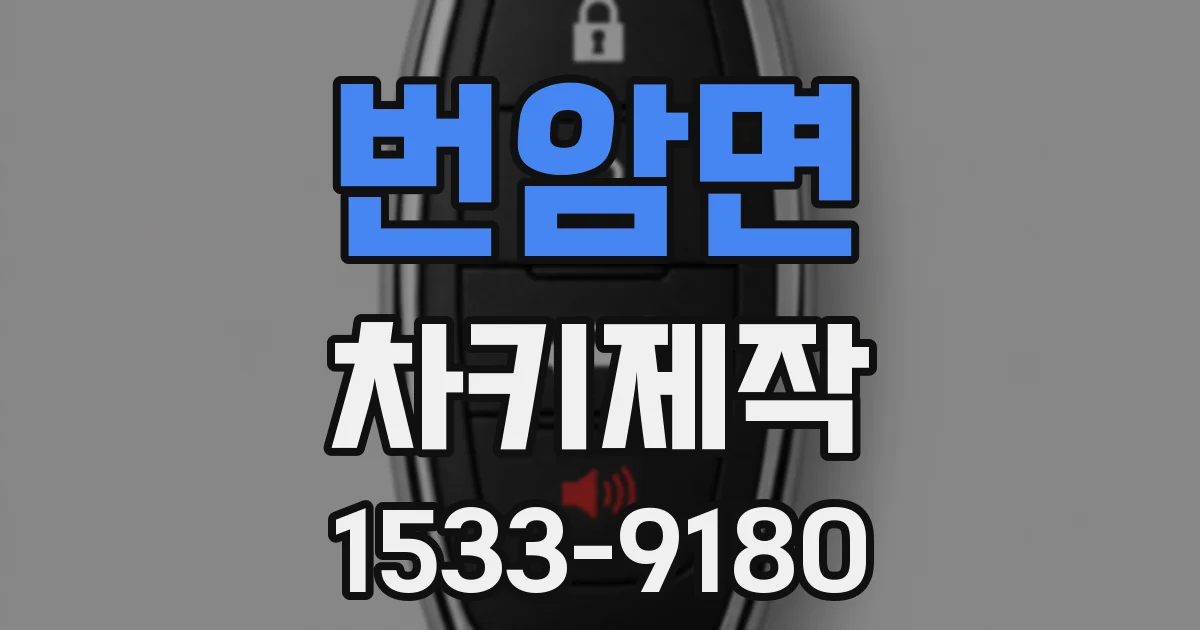 번암면 차키제작