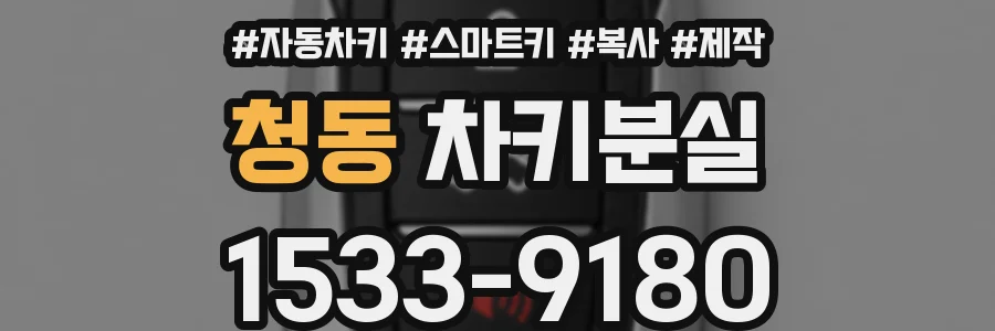 청동 차키분실