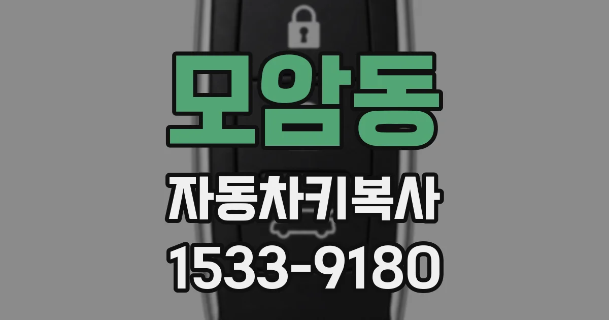 모암동 자동차키복사