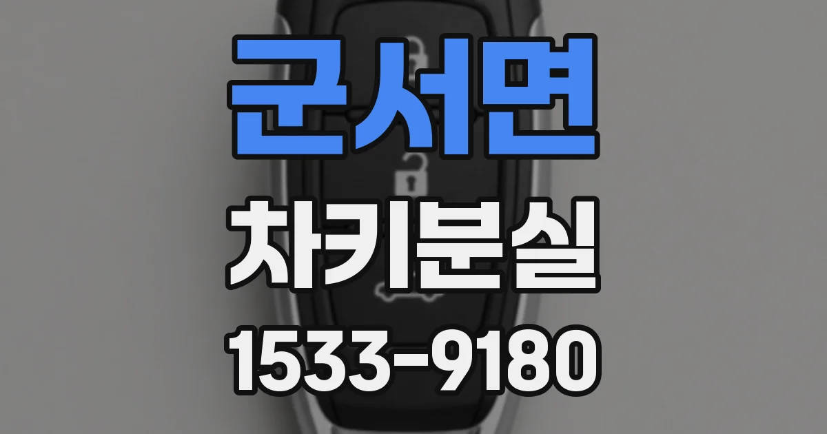 군서면 차키분실