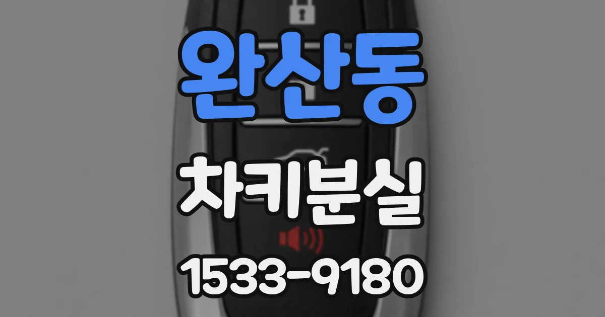 완산동 차키분실