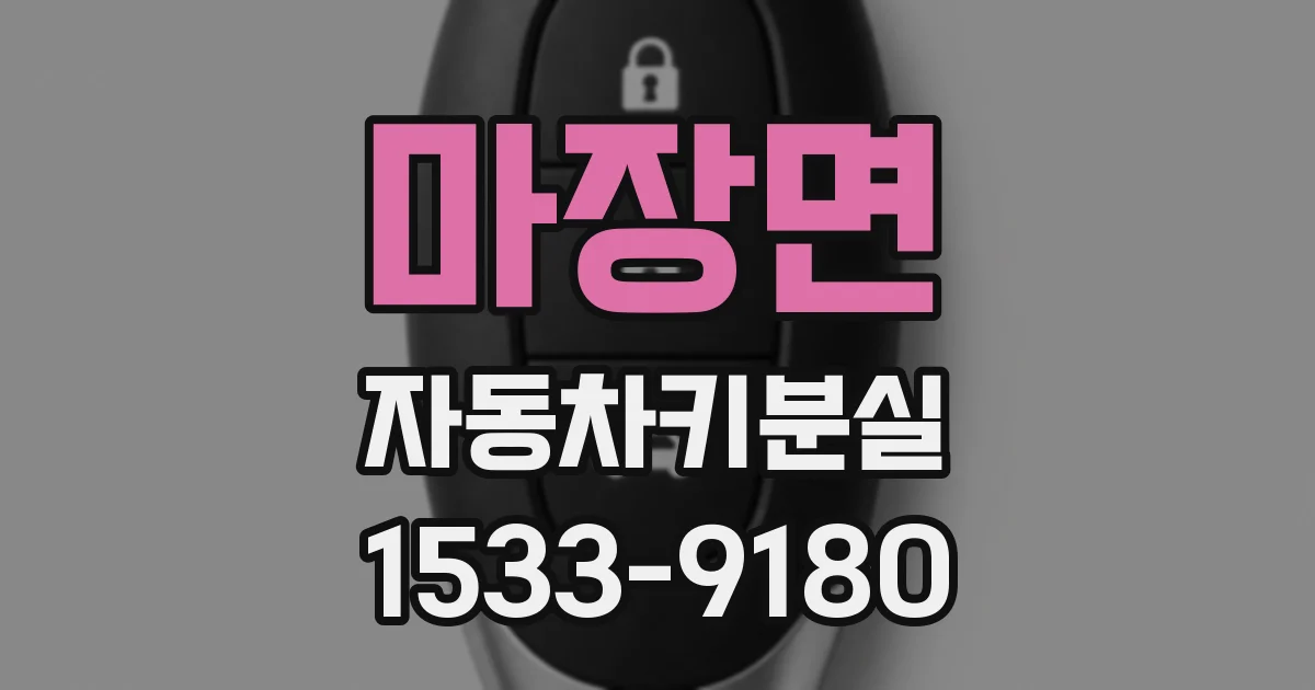 마장면 자동차키분실