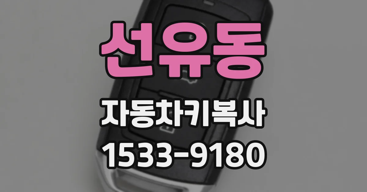 선유동 자동차키복사