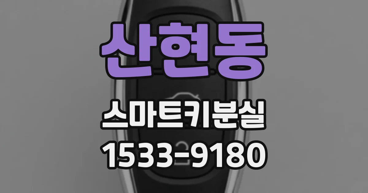 산현동 스마트키분실