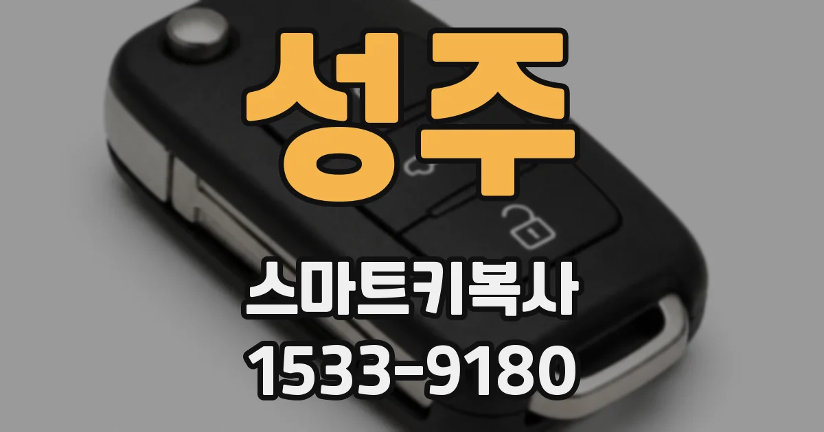 성주 스마트키복사