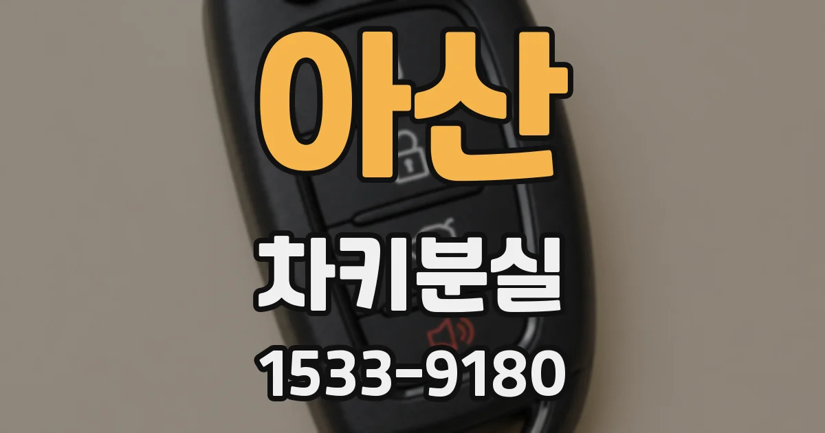 아산 차키분실