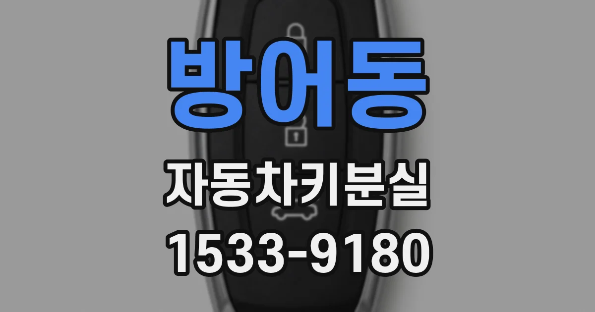 방어동 자동차키분실