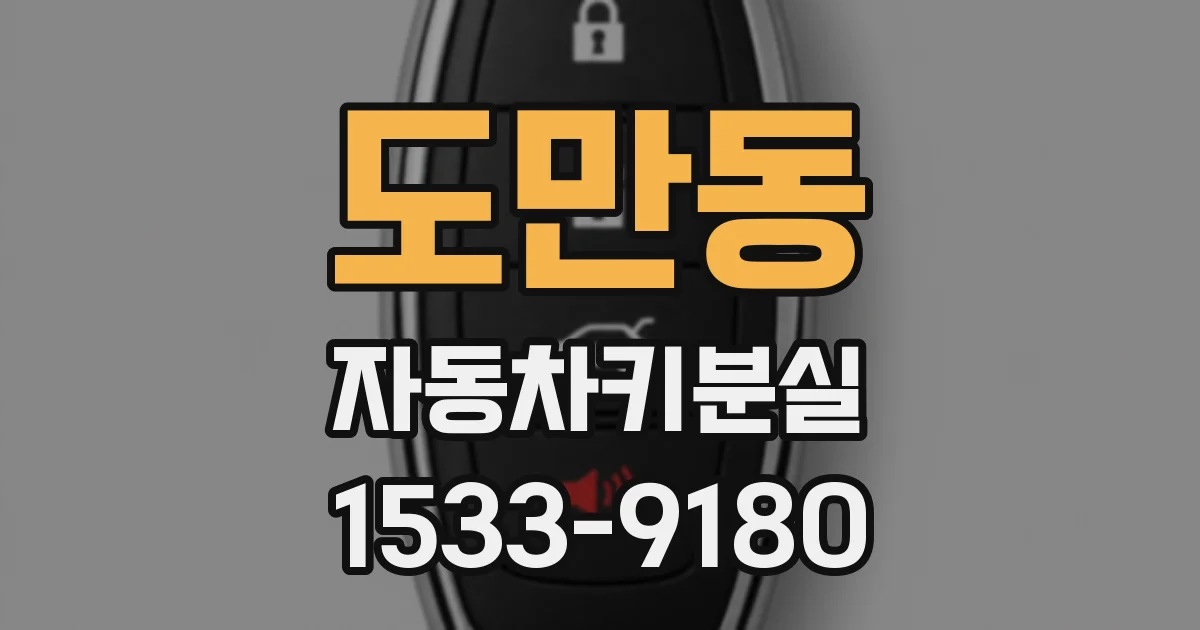 도만동 자동차키분실