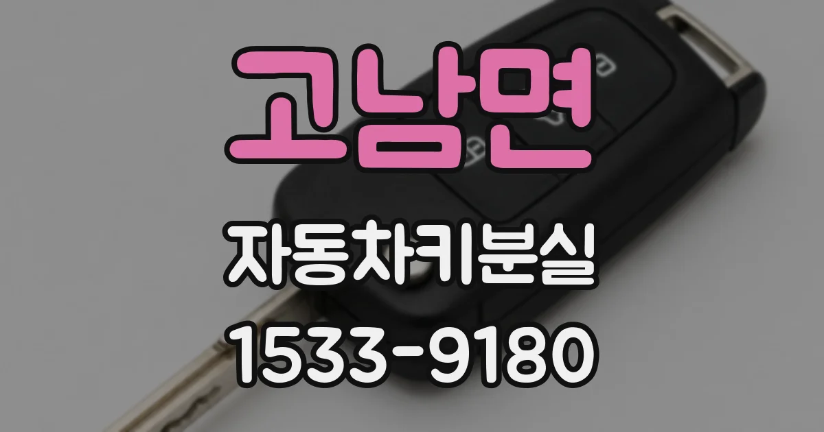 고남면 자동차키분실