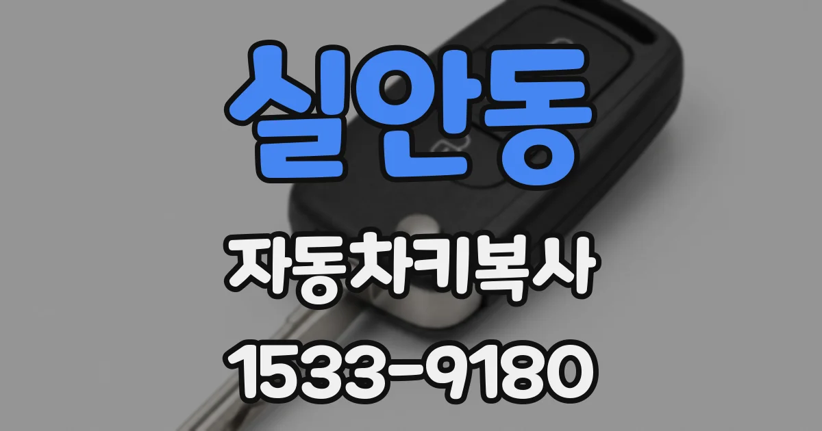실안동 자동차키복사