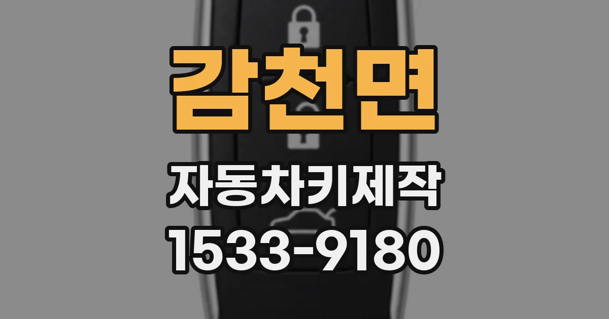 감천면 자동차키제작