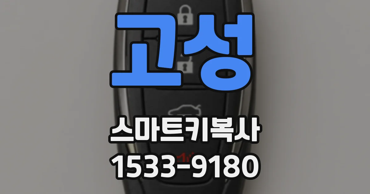 고성 스마트키복사