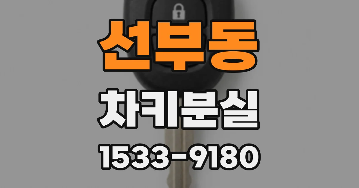 선부동 차키분실