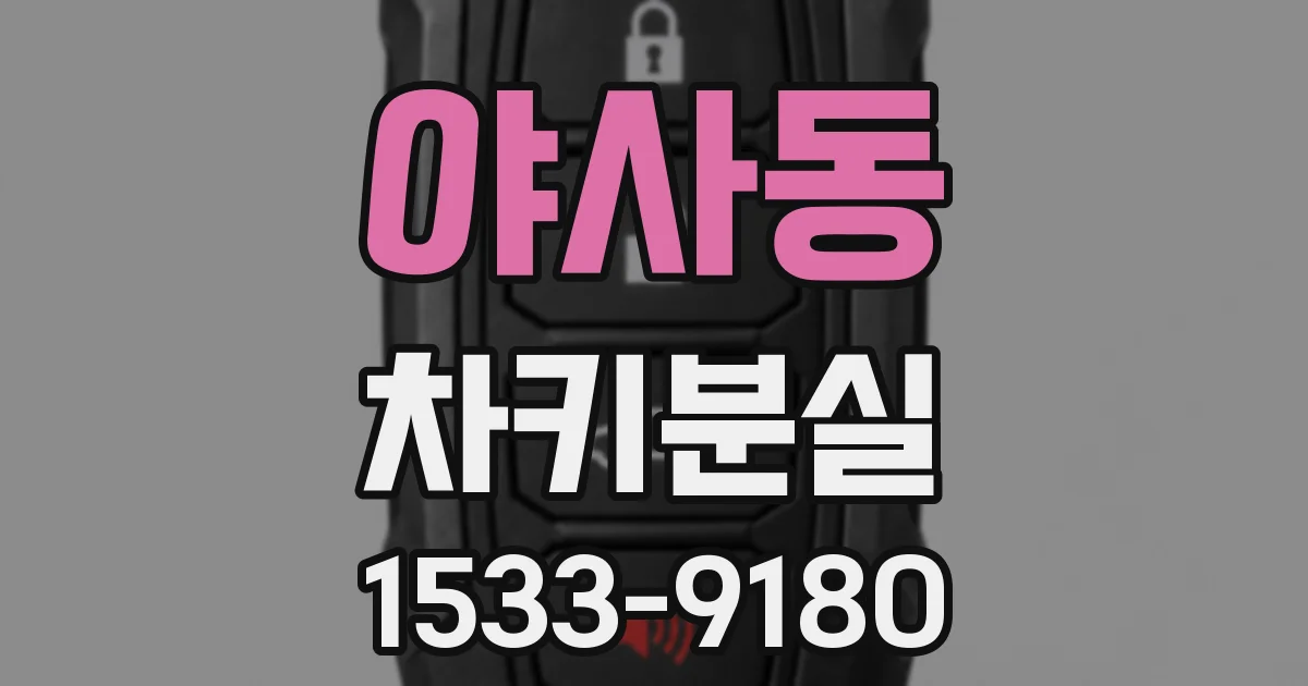 야사동 차키분실