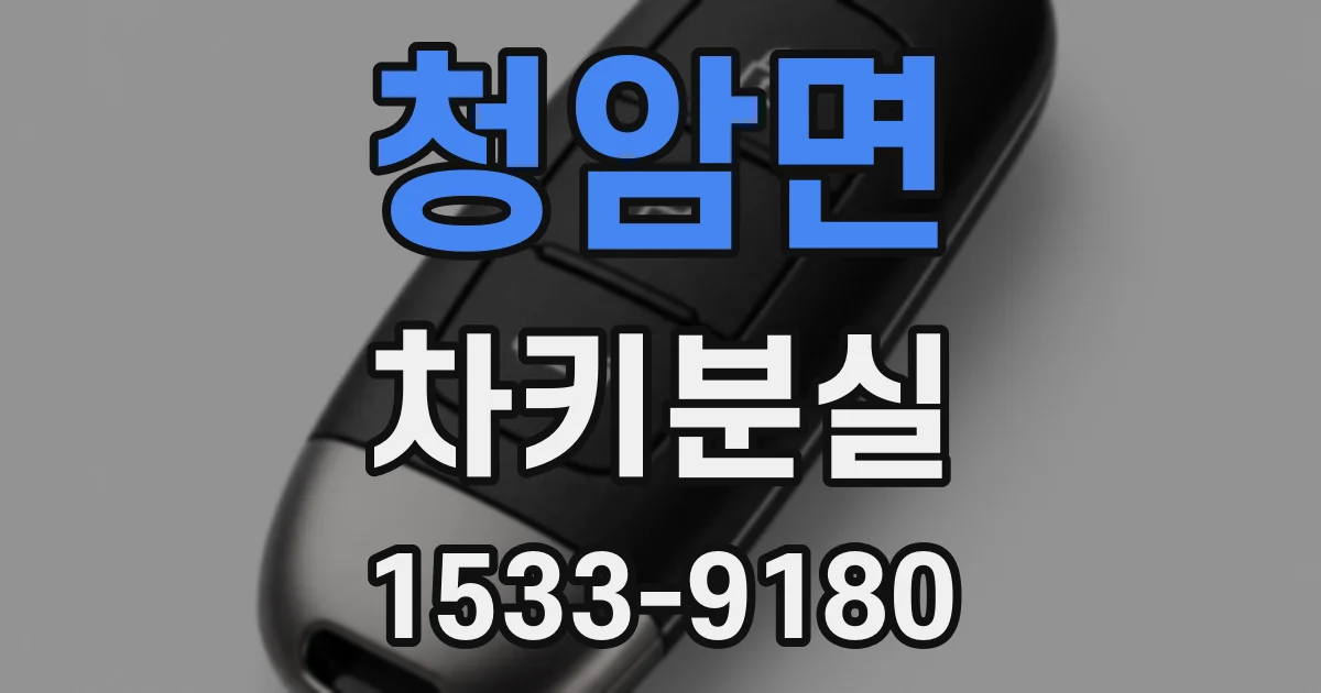 청암면 차키분실