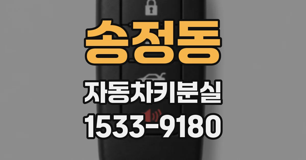 송정동 자동차키분실