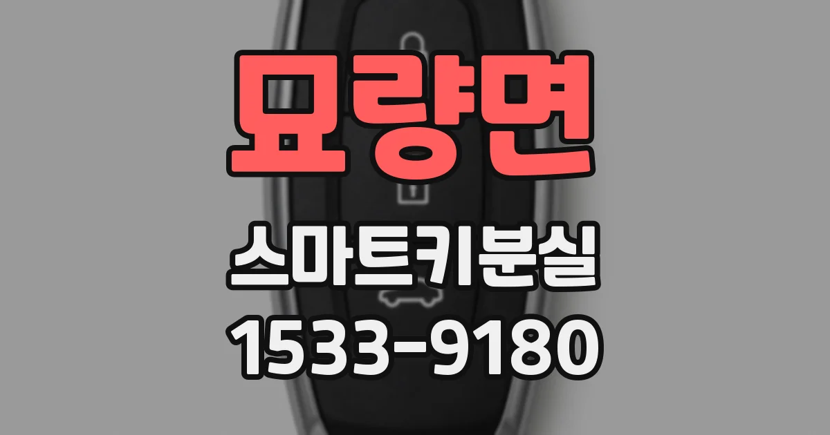 묘량면 스마트키분실