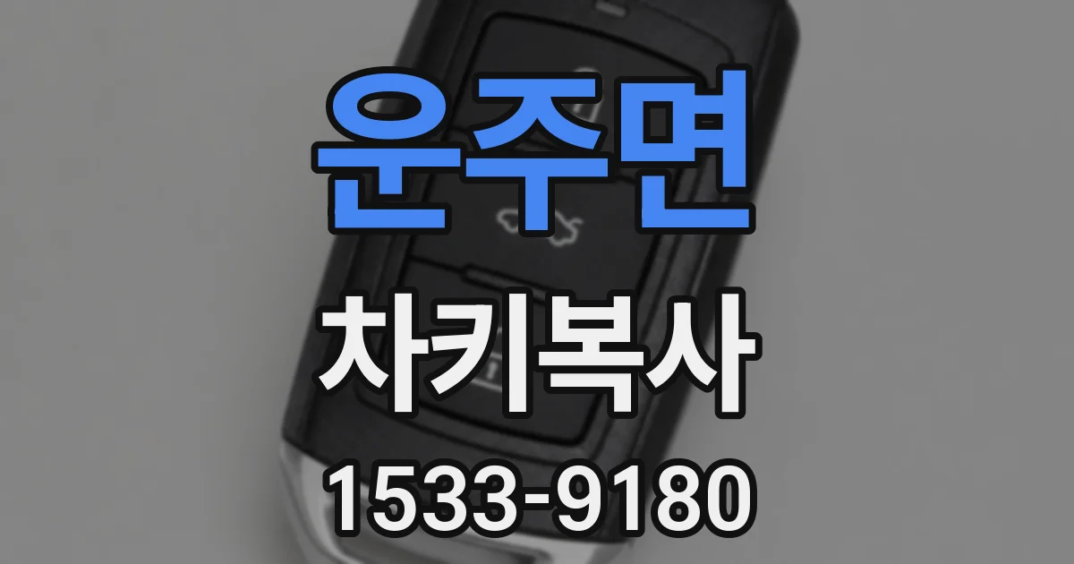 운주면 차키복사