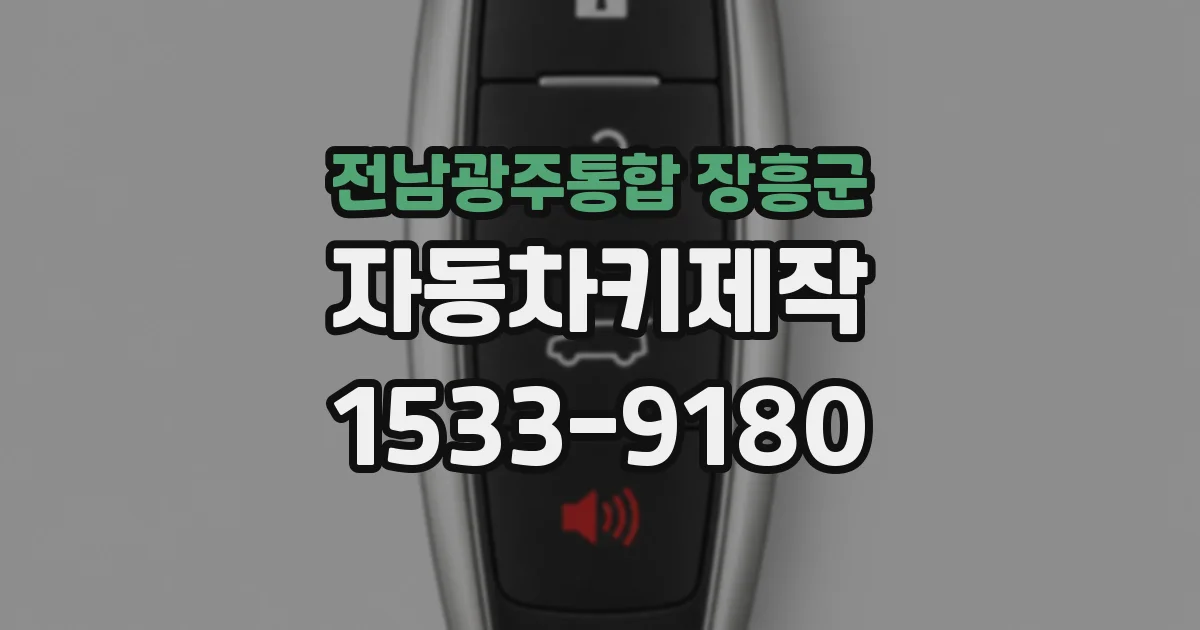 전남광주통합 장흥군 자동차키제작