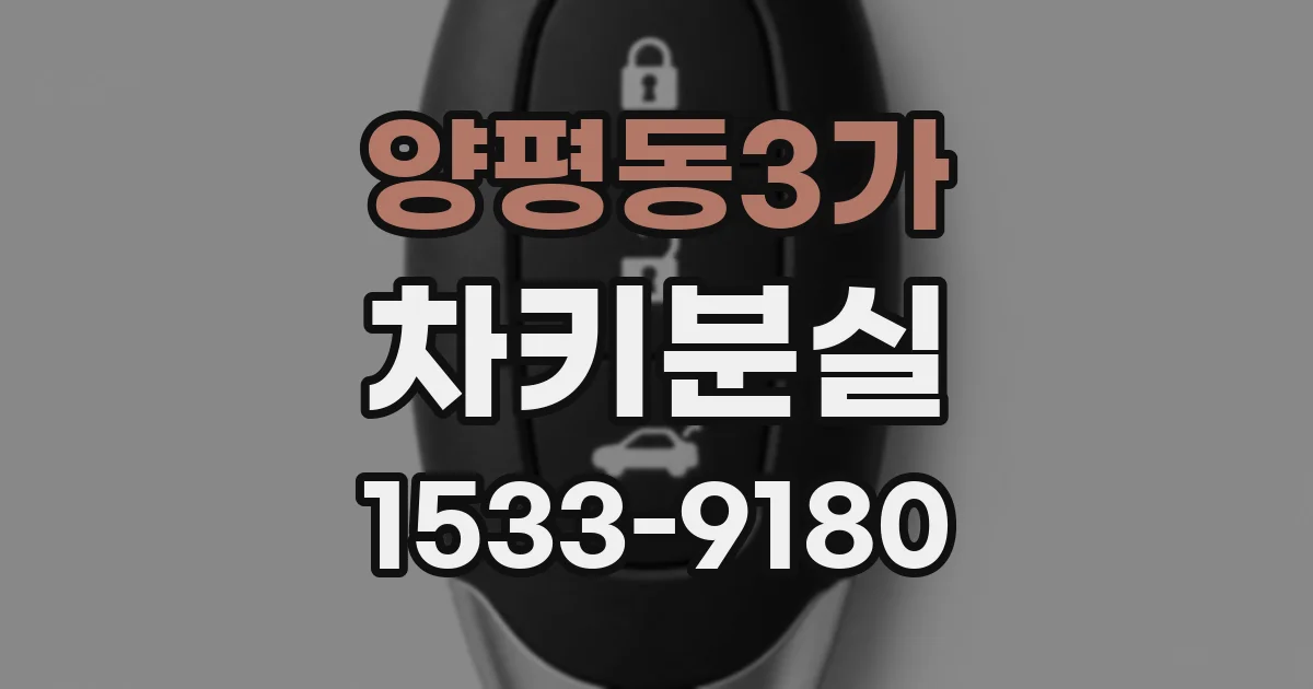 양평동3가 차키분실
