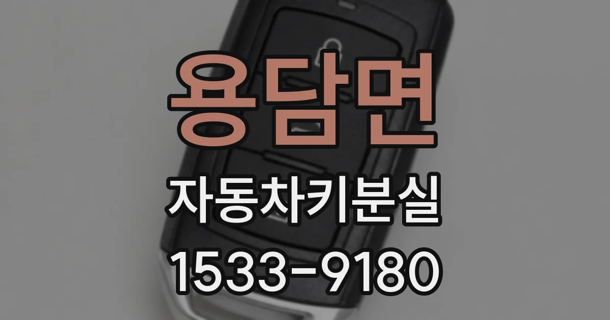 용담면 자동차키분실