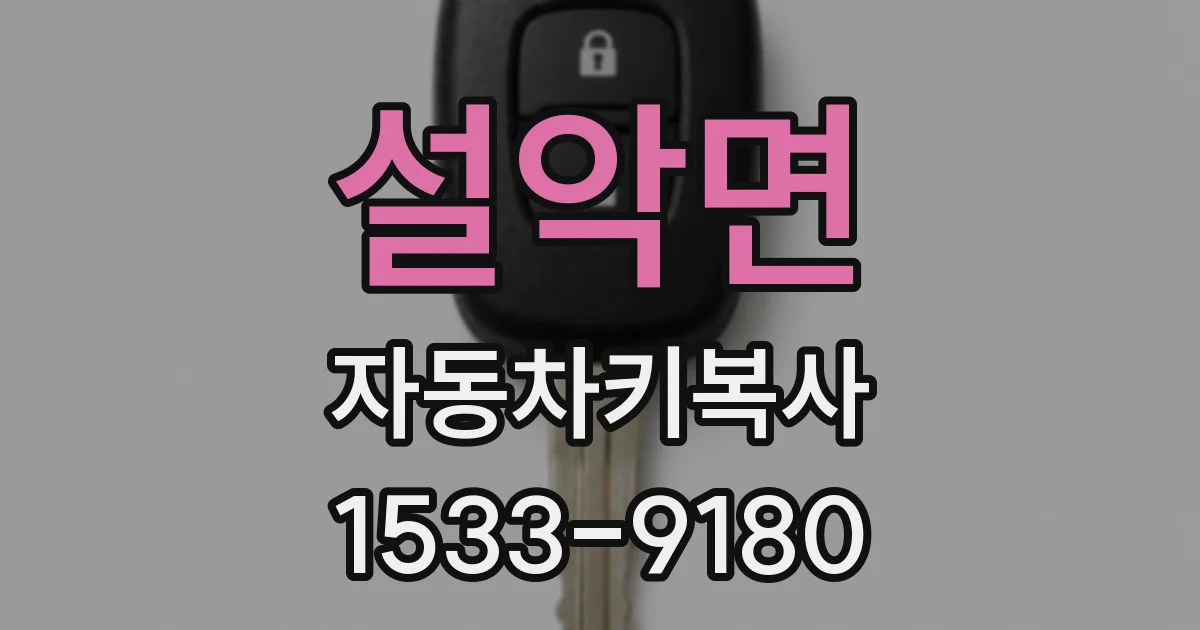 설악면 자동차키복사