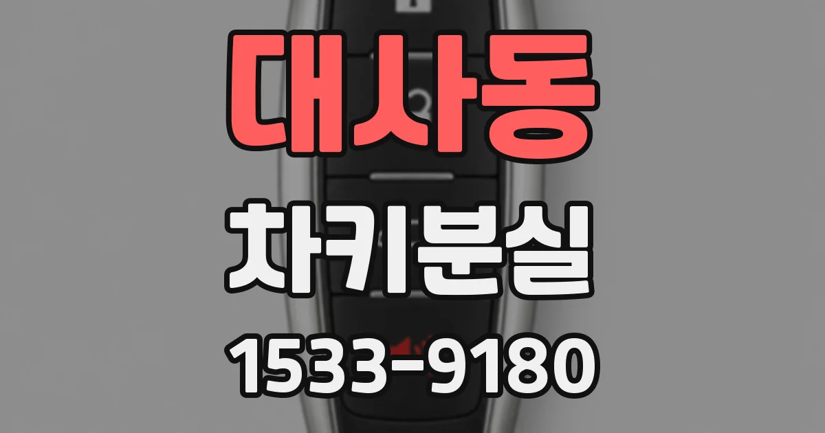 대사동 차키분실