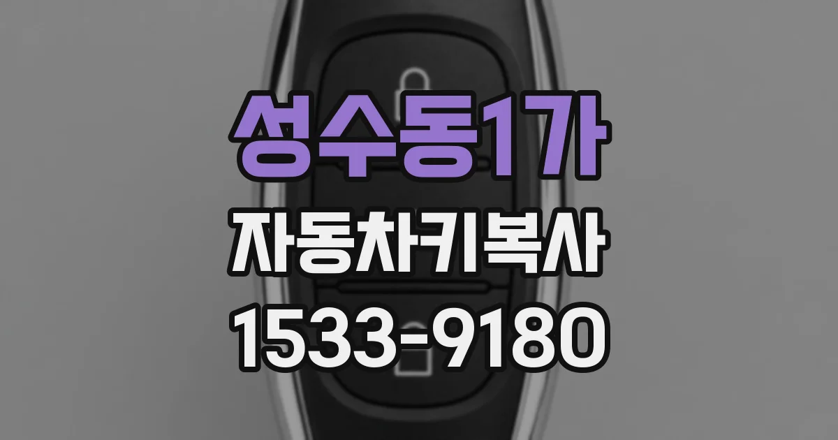 성수동1가 자동차키복사