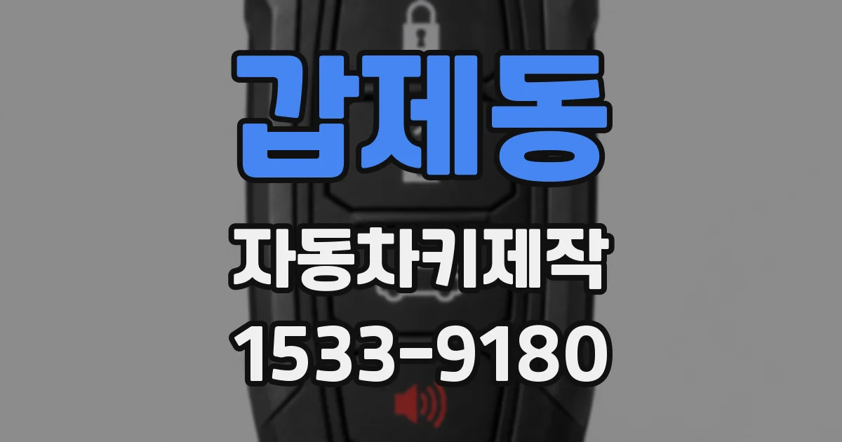 갑제동 자동차키제작