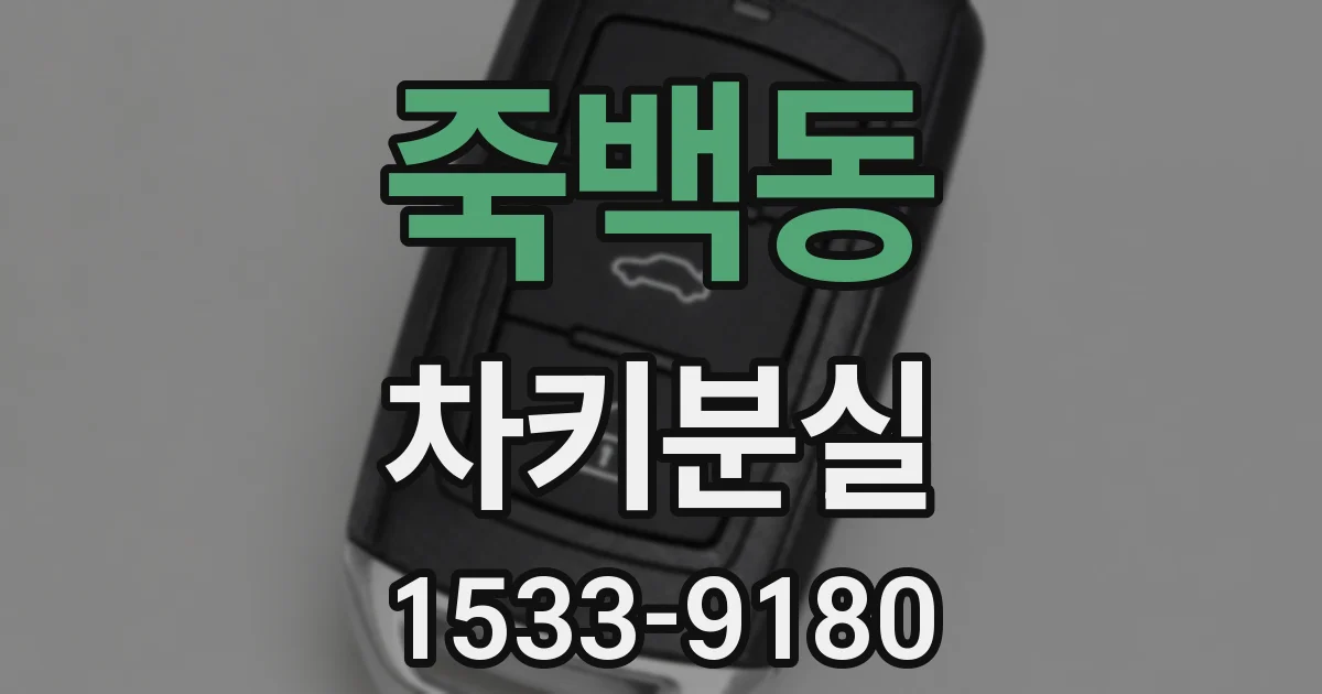 죽백동 차키분실