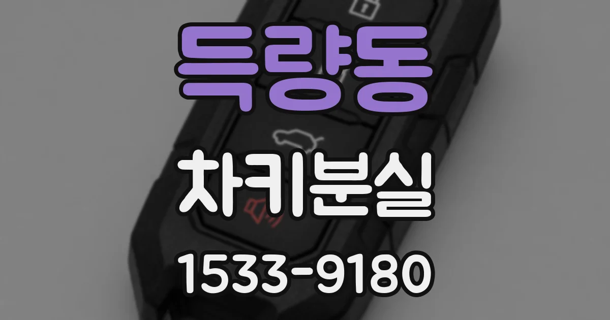 득량동 차키분실