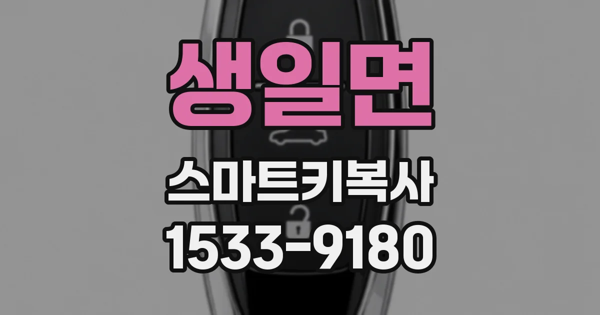 생일면 스마트키복사