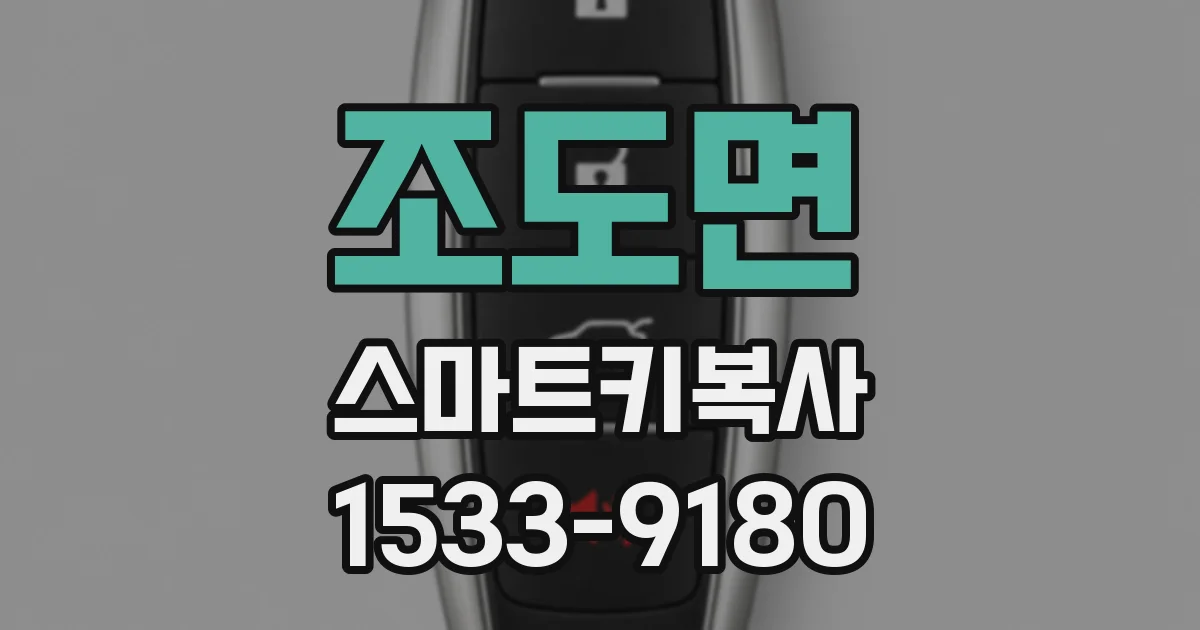조도면 스마트키복사