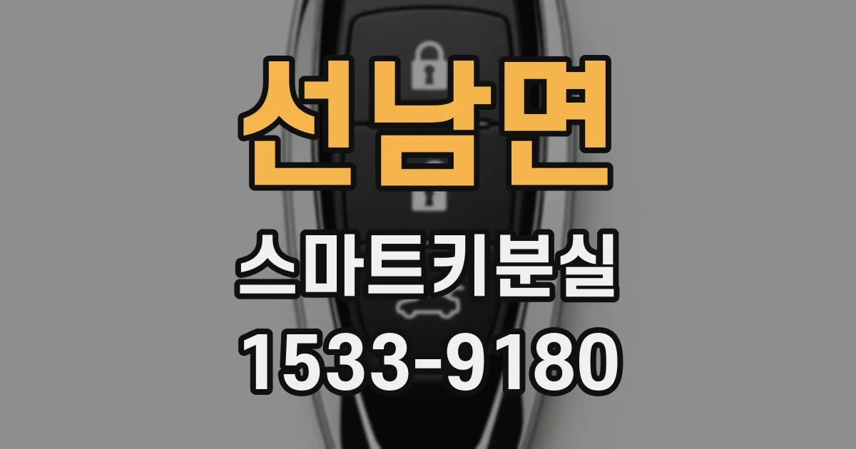 선남면 스마트키분실