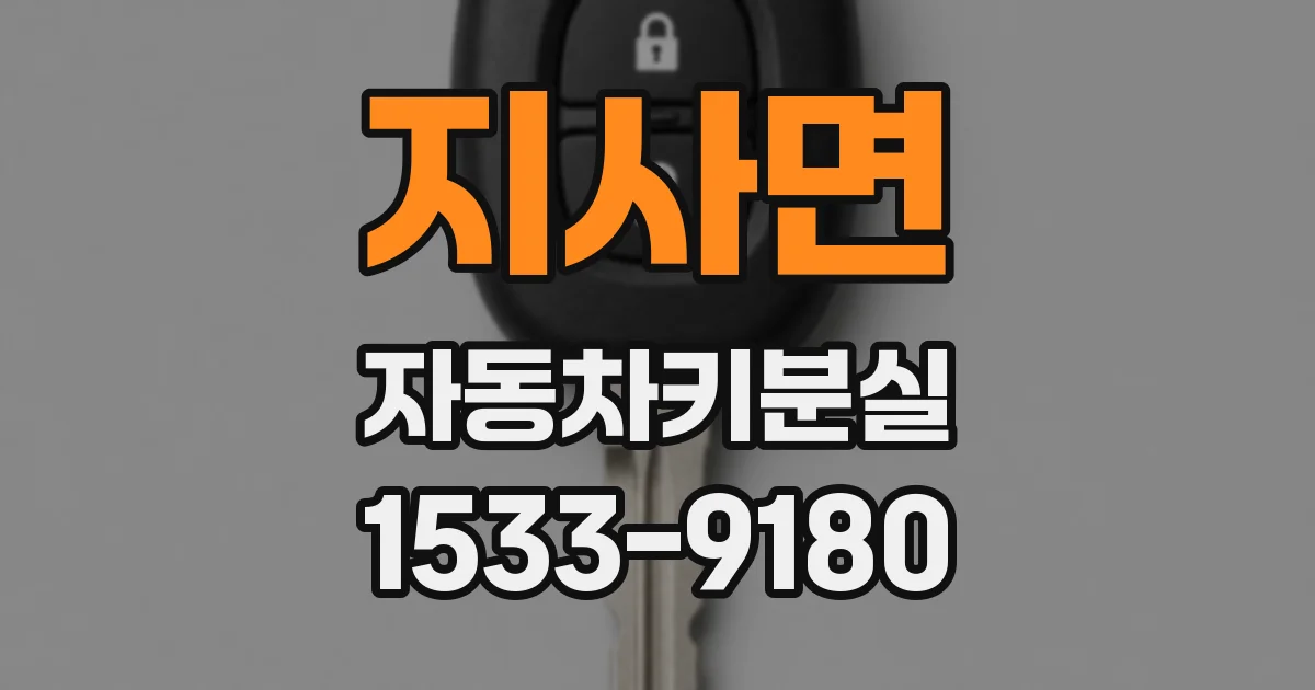 지사면 자동차키분실