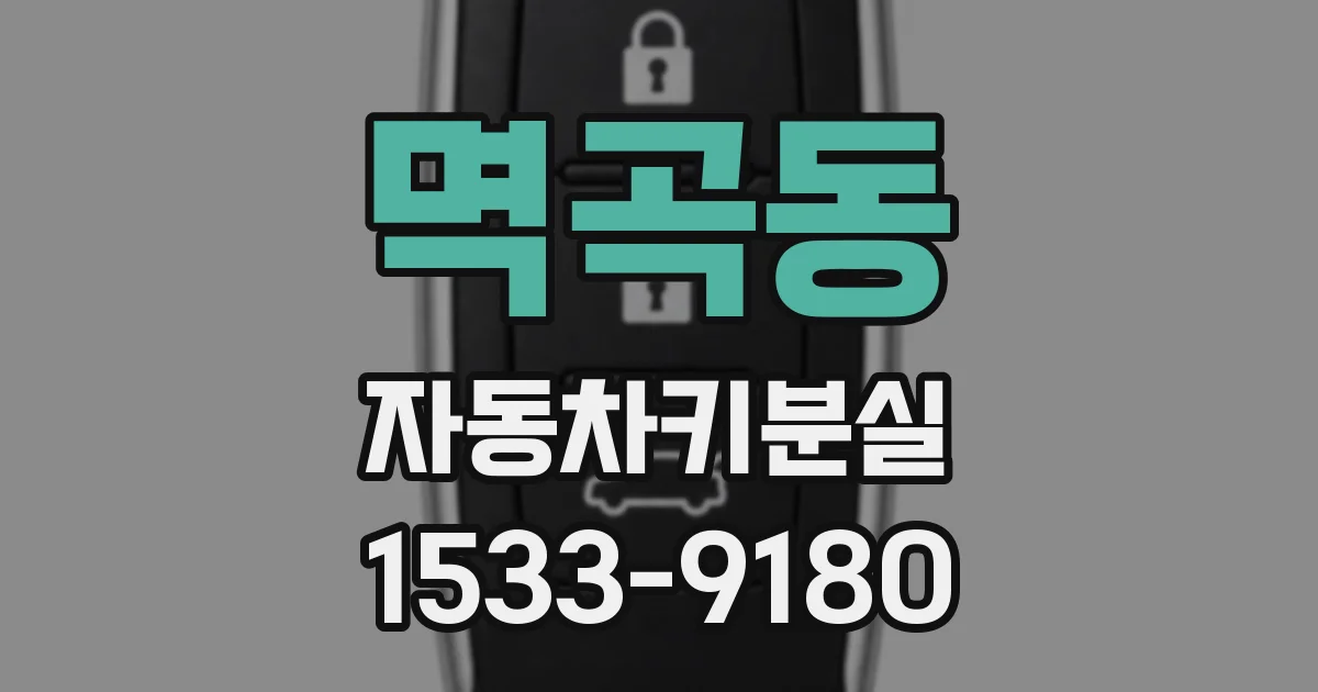 멱곡동 자동차키분실