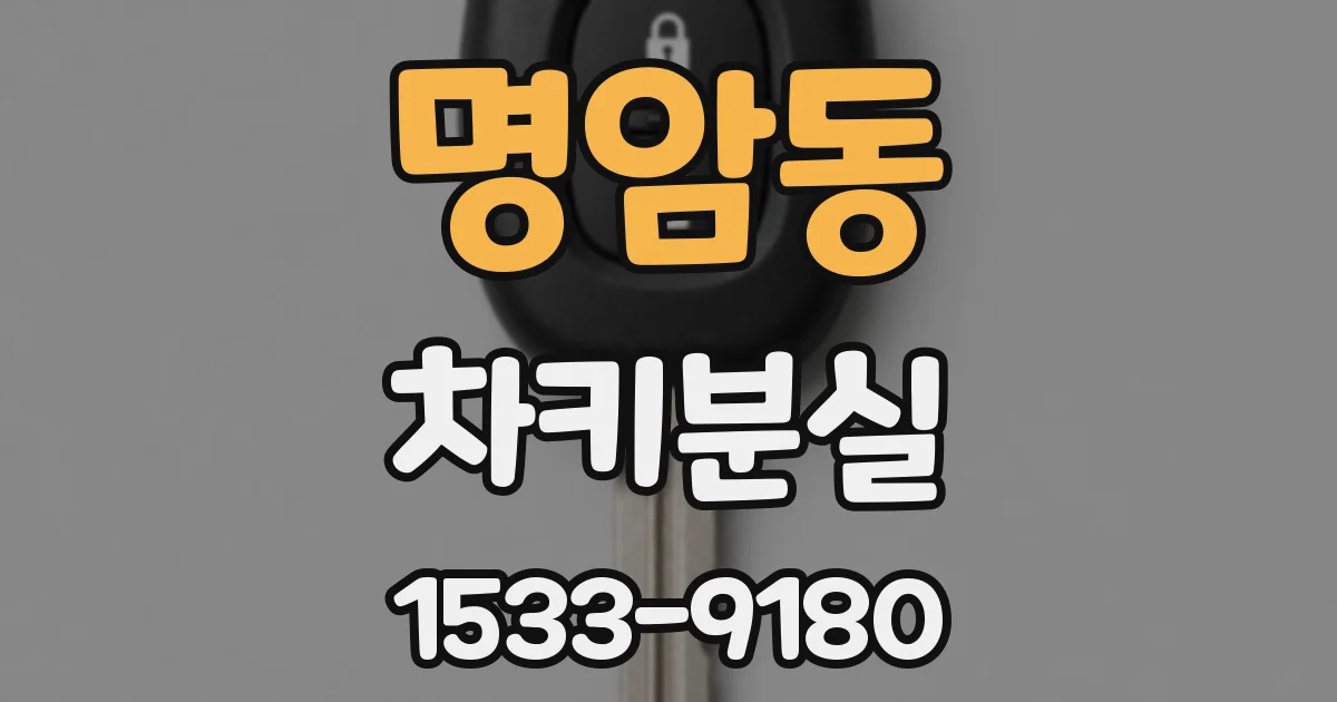 명암동 차키분실