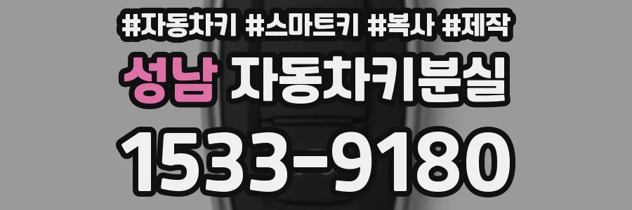 성남 자동차키분실