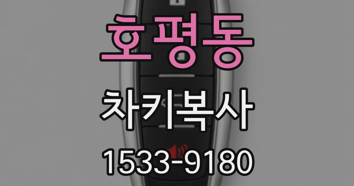 호평동 차키복사