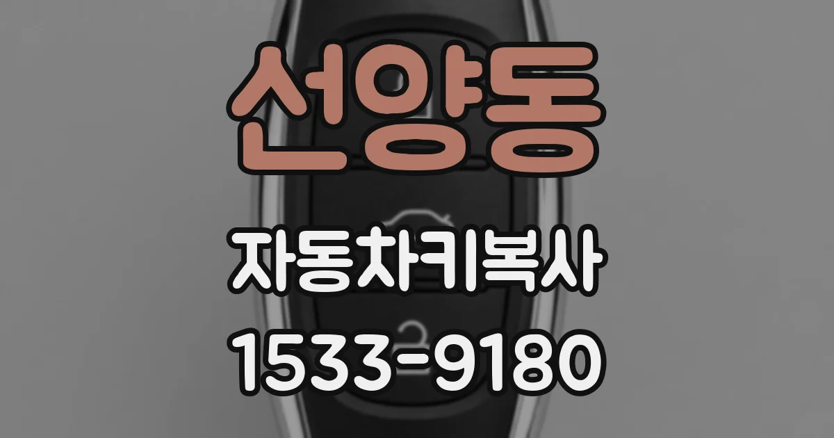 선양동 자동차키복사