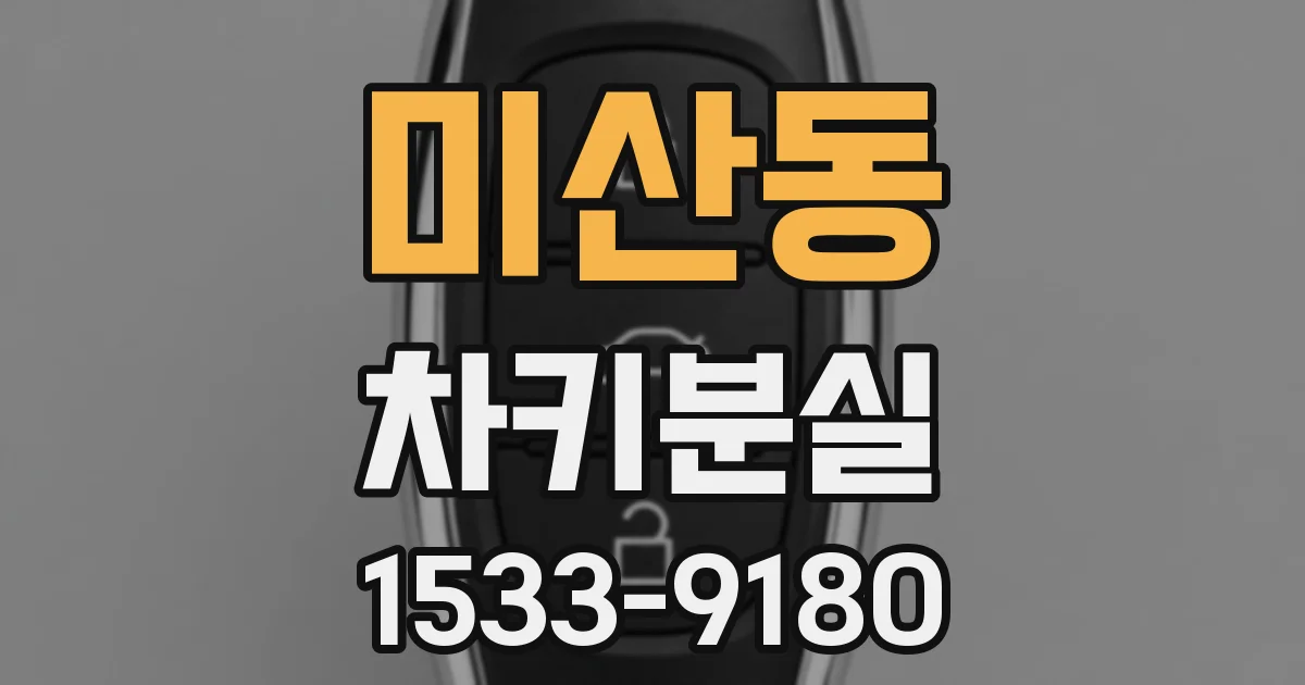 미산동 차키분실