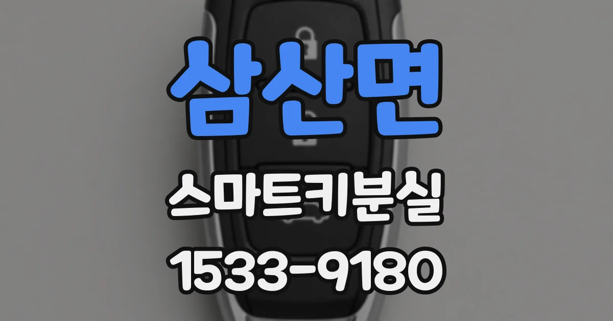 삼산면 스마트키분실